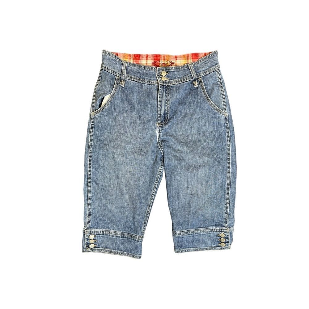 Y2K Zena Mid Wash Blue Denim Capri Short Pants Size 6